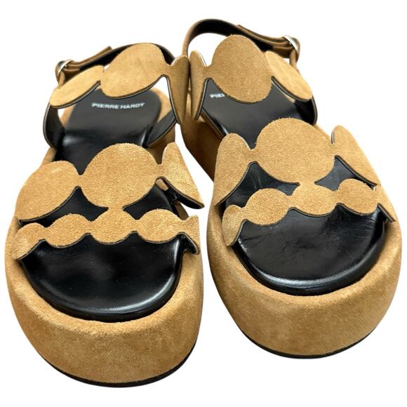 Pierre Hardy Suede Bulles Circle Motif Platform Sandals Size 36.5 - Picture 3 of 7